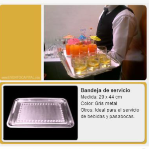 Bandejas en acero inoxidable