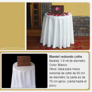 Mantel blanco en velo