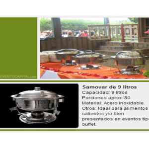 Samovares rectangulares.